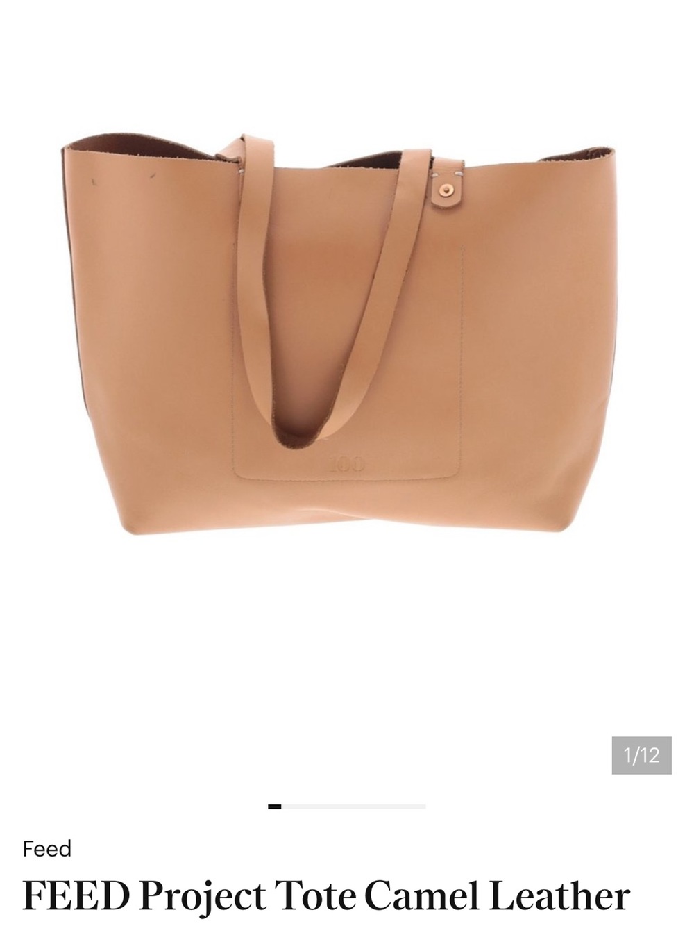 FEED Leather Tote in Orange
